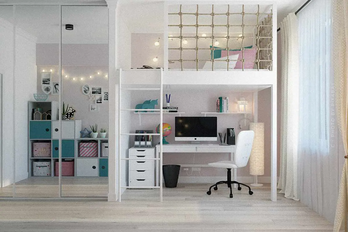 Meublez la chambre de votre enfant : Des idées d'aménagement avec des meubles, des lampes, des tableaux, de la décoration et d'autres éléments colorés.